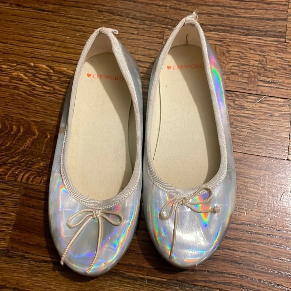 Crewcuts hologram prism shimmery rainbow slip on shoes 🌈